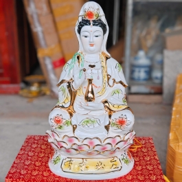 Tượng Phật Quan Thế Âm Bồ Tát bằng sứ đức cao 40cm và 45cm