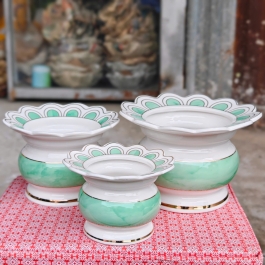 Bát Nhang Chắn Tàn Sứ Họa Tiết Đá Hoa Cương – Xanh lá