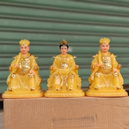 [8inch] Tượng Ông Táo Bà Táo Bằng Đá Nhập Hàng Cao Cấp Cao 20cm – Màu vàng thạch anh