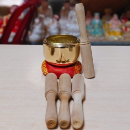 Dùi gõ mỏ, cây gõ chuông mỏ tụng kinh bằng gỗ dài 17cm