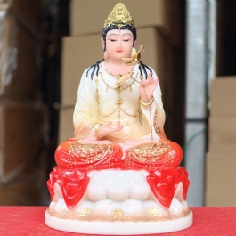 Tượng Đại Thế Chí Bồ Tát bằng đá nhập khẩu cao cấp cao 30cm – Đỏ