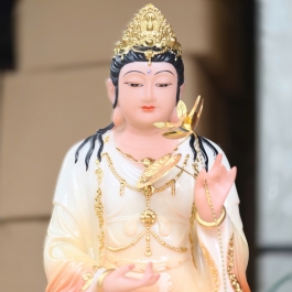 Tượng Đại Thế Chí Bồ Tát bằng đá nhập khẩu cao cấp cao 30cm – Đỏ