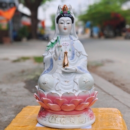 Tượng Phật Quan Thế Âm Bồ Tát bằng sứ cao 62cm