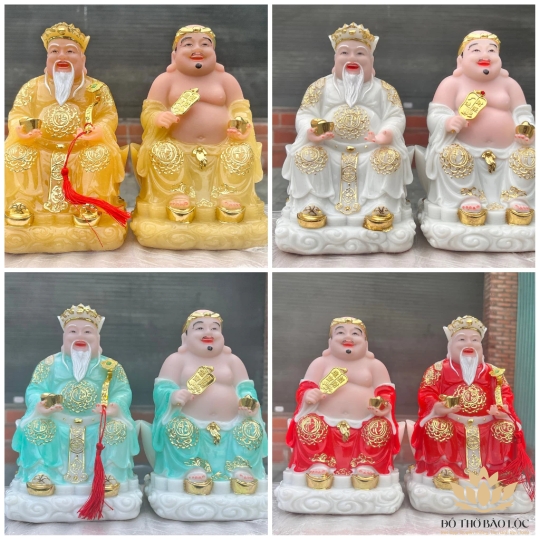 [8inch] Tượng Thần tài Thổ Địa bằng đá nhập khẩu cao cấp cao 22cm – 4 màu