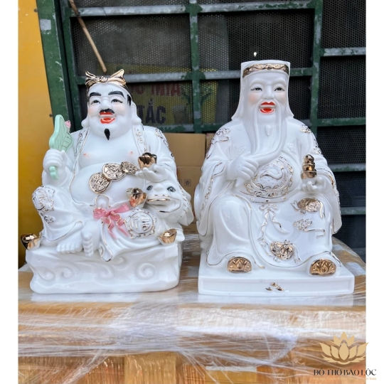 [8inch] Tượng Thần Tài Thổ Địa Sứ Đức Hóa Nhập Khẩu Cao Cấp 8inch - Cao 22cm