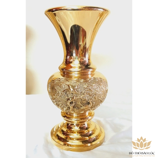 Bình Cắm Hoa Bằng Đồng Vĩnh Tiến 4 cỡ - Cao 30cm (Cỡ 4)