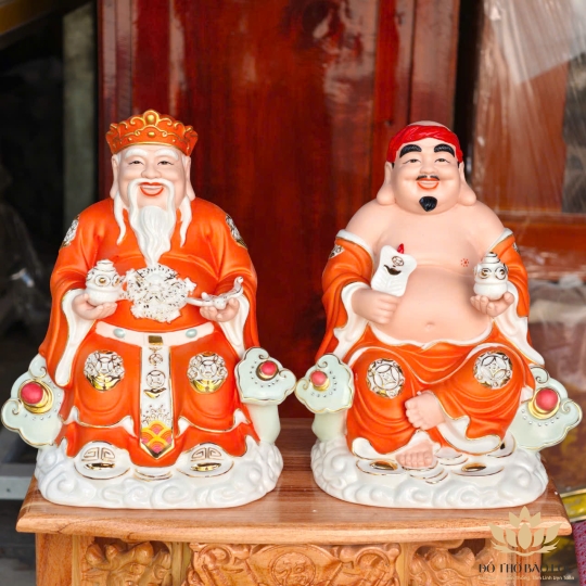[C13] Tượng Thần Tài Thổ Địa Bằng Sứ Đức Hóa Nhập Khẩu Cao Cấp – ĐỎ