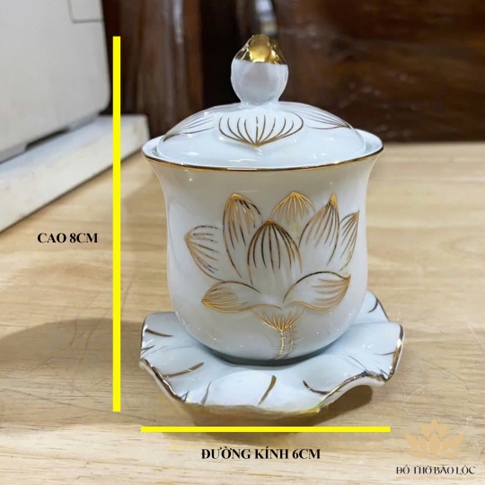 Hũ đựng muối gạo sứ trắng bạch ngọc cao 8cm ngang 7cm