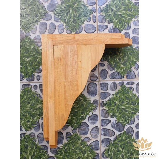 Bàn thờ treo tường gỗ tràm bông vàng 35cm– vàng nhạt