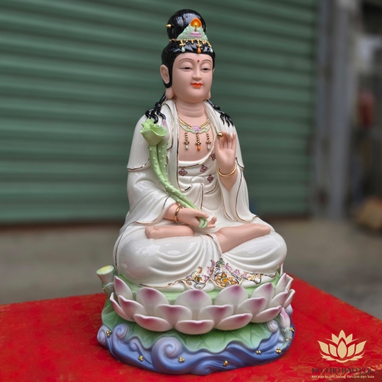 Tượng Đại Thế Chí Bồ Tát bằng sứ Đức Hóa 14inch