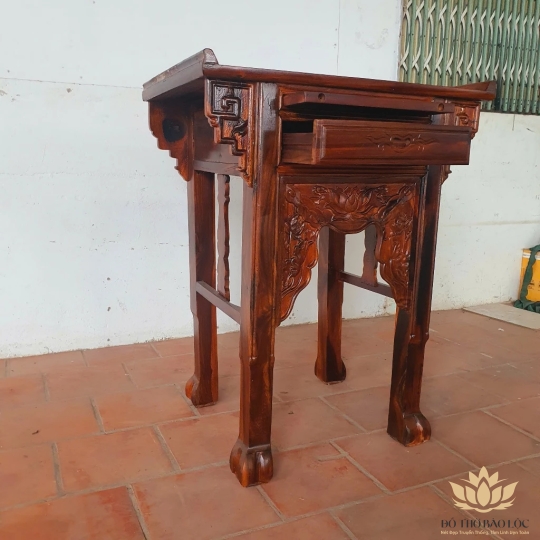 Bàn thờ gia tiên gỗ muồng ngang 88cm