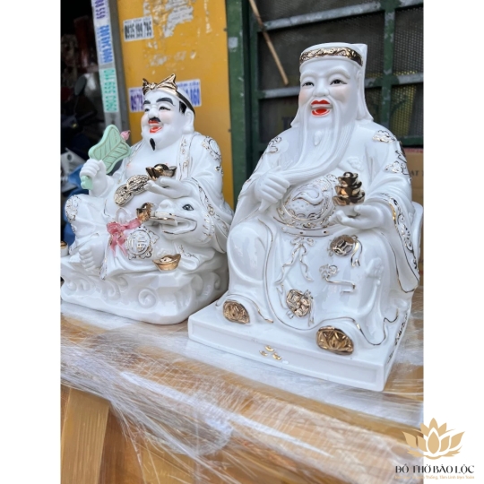 [8inch] Tượng Thần Tài Thổ Địa Sứ Đức Hóa Nhập Khẩu Cao Cấp 8inch - Cao 22cm