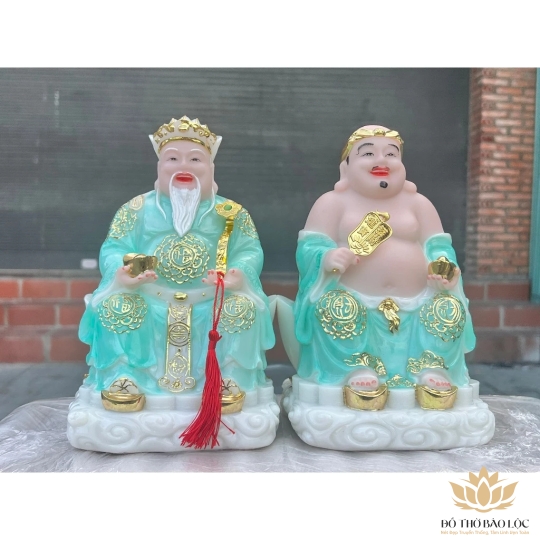 [8inch] Tượng Thần tài Thổ Địa bằng đá nhập khẩu cao cấp cao 22cm – 4 màu