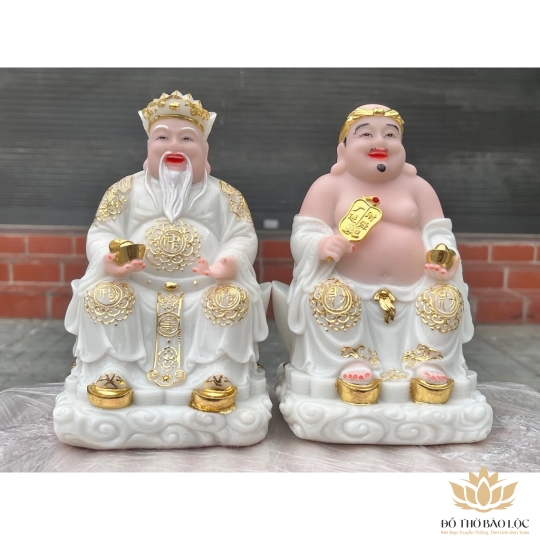 [8inch] Tượng Thần tài Thổ Địa bằng đá nhập khẩu cao cấp cao 22cm – 4 màu