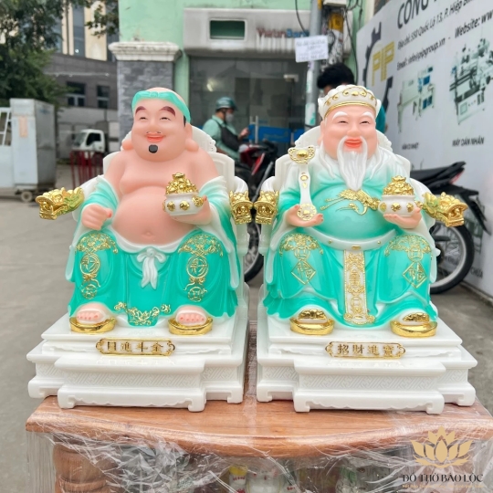 [ 10inch] Tượng Thần tài Thổ Địa ngồi ghế đá nhập khẩu mẫu mới nhất cao 25cm – 5 màu