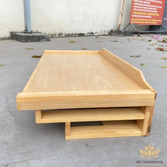 Bàn thờ treo tường gỗ sồi màu đỏ (60cmx42cm)
