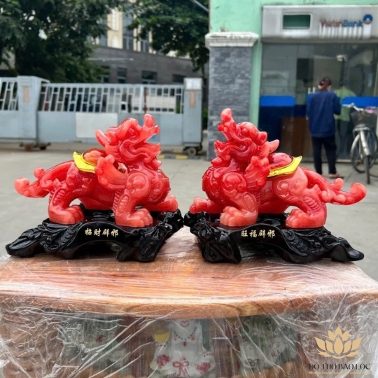 Cặp Tỳ Hưu phong thủy chiêu tài hút lộc cao 19cm