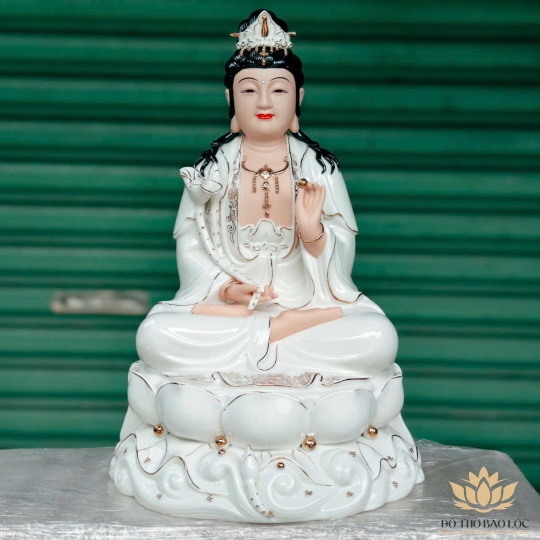 Tượng Đại Thế Chí Bồ Tát Bằng Sứ Đức Hóa 3 cỡ: 12inch, 14inch, 16inch