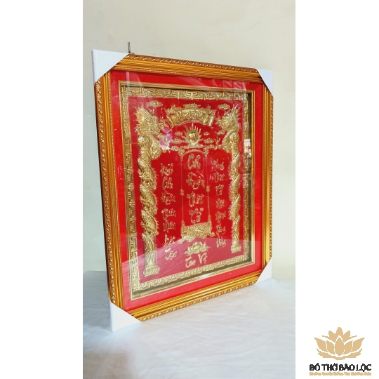 [35x43] Cửu Huyền Thất Tổ Đỏ Bằng Đồng, cao 43cm, ngang 35 (chữ Việt) 
