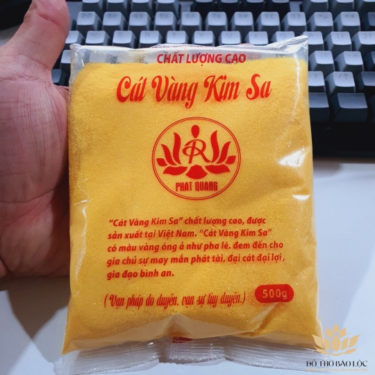 Cát Kim Sa, Cát Vàng Lư Hương – Tro Vàng Để Bát Hương Thờ 500g