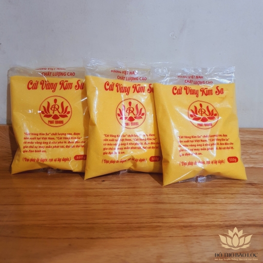 Cát Kim Sa, Cát Vàng Lư Hương – Tro Vàng Để Bát Hương Thờ 500g