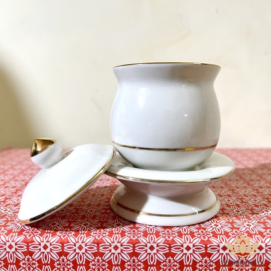 Hủ đựng muối gạo họa tiết Đá Hoa Cương cao 10cm ngang 7.5cm - Màu Trắng 