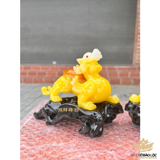 Cặp Tỳ Hưu Phong Thủy Chiêu Tài Hút Lộc - 4 Màu (Đỏ, Vàng, Xanh lá, Xanh ngọc) -  Cỡ trung (Cao 16cm) 