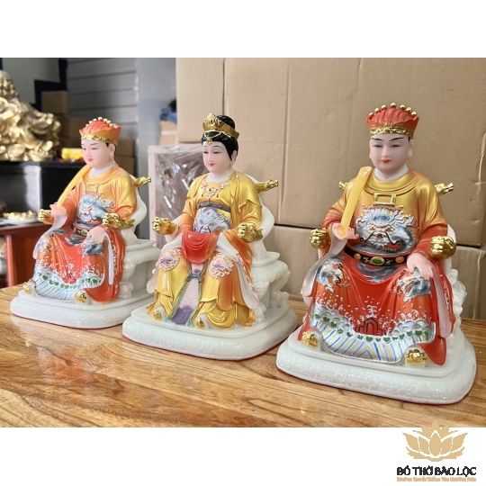 [6inch] Tượng Ông Táo Bà Táo Bằng Đá Nhập Hàng Cao Cấp - Tượng Vàng (Cao 15cm)