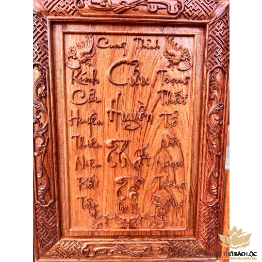 [45x65] Bài Vị Cửu Huyền Thất Tổ Gỗ Hương Đá Ngang 45cm x Cao 65cm - Gỗ 