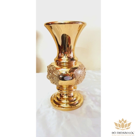 Bình Cắm Hoa Bằng Đồng Vĩnh Tiến 4 cỡ - Cao 18cm (Cỡ 1)