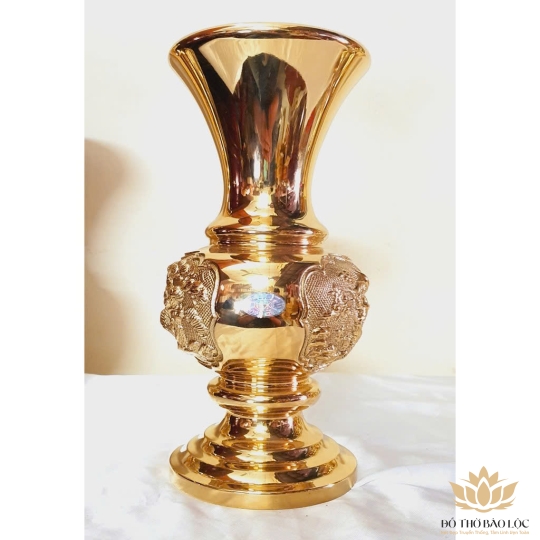 Bình Bông Mai Liễu Bằng Đồng Thương Hiệu Vĩnh Tiến Cao 25cm [BBML-2] 