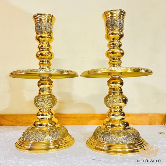 Bộ Ngũ Sự Đỉnh Vuông Bằng Đồng Cao 42cm thương hiệu Vĩnh Tiến ( Bộ số 2)