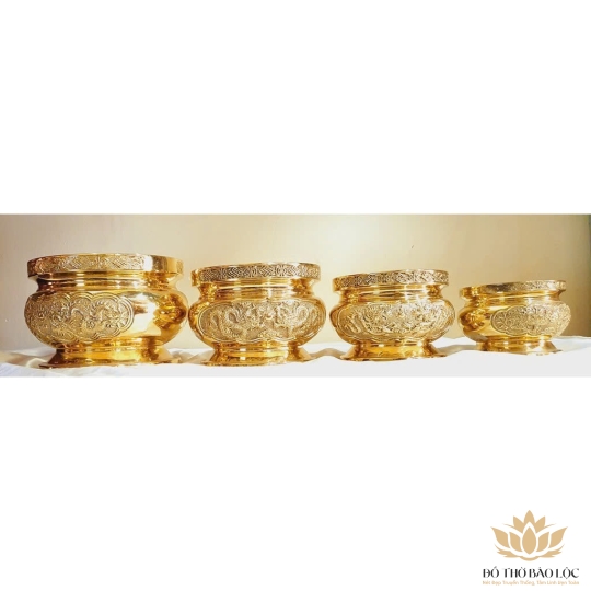 Bát Nhang Bằng Đồng (4 Cỡ) thương hiệu Vĩnh Tiến nguyên chất - Cỡ 2 (Cao 9cm)