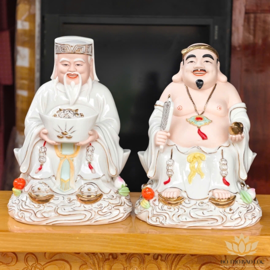 [A9] Tượng Thần Tài Thổ Địa Bằng Sứ Đức Hóa Nhập Khẩu Cao Cấp 2 cỡ