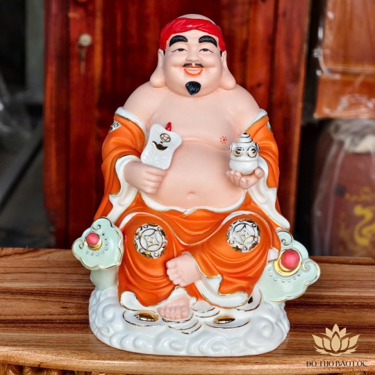 [C13] Tượng Thần Tài Thổ Địa Bằng Sứ Đức Hóa Nhập Khẩu Cao Cấp – ĐỎ