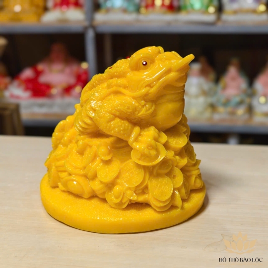 Tượng Thiềm Thừ Phong Thủy – Cóc Để Bàn Thờ Chiêu Tài Lộc cao 20cm