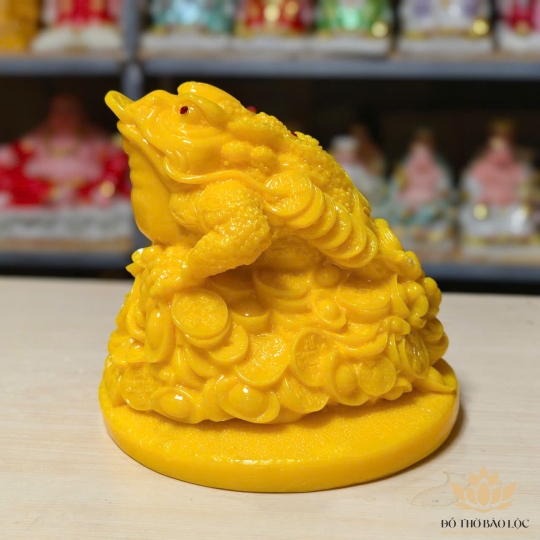 Tượng Thiềm Thừ Phong Thủy – Cóc Để Bàn Thờ Chiêu Tài Lộc cao 20cm