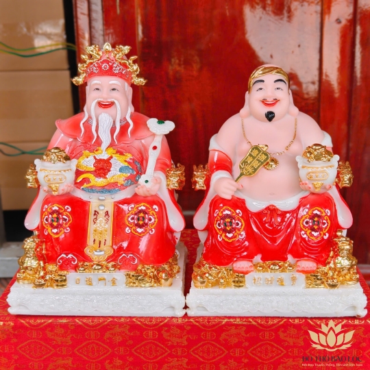 Tượng Thần Tài Thổ Địa Đá Nhập Mẫu Phú Quý Rồng (4 cỡ: 7inch, 8inch, 10inch, 12inch) – MẪU GẤM