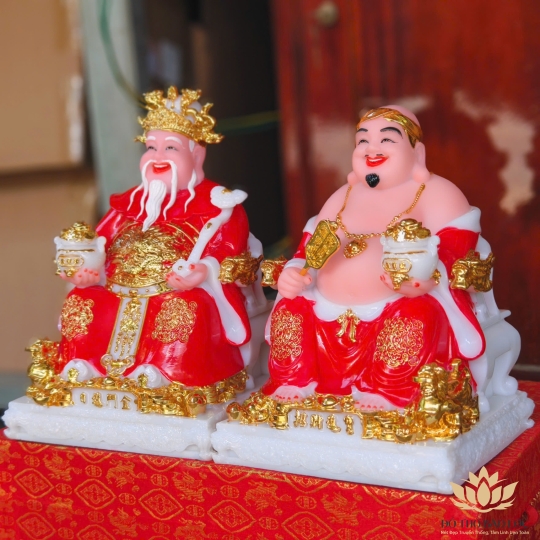 Tượng Thân Tài Thổ Địa Đá Nhập Mẫu Phú Quý Rồng (3 cỡ: 8inch, 10inch, 12inch)