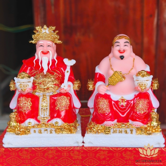 Tượng Thân Tài Thổ Địa Đá Nhập Mẫu Phú Quý Rồng (3 cỡ: 8inch, 10inch, 12inch)