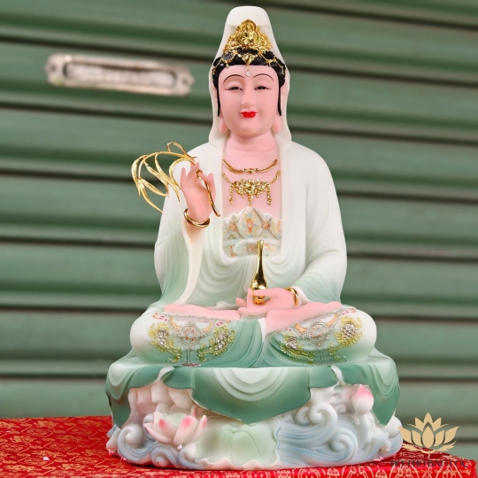 Tượng Phật Quan Thế Âm Bồ Tát bằng đá cao cấp cao (2 cỡ cao 30cm và 40cm)