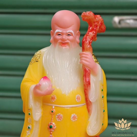[12inch] Tượng Phúc Lộc Thọ bằng đá Việt Nam cầu bình an tài lộc cao 31cm ( Bộ Tam Đa)