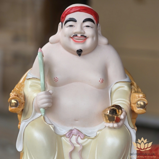Tượng Thần tài Thổ Địa Sứ Đức Hóa Cao Cấp Nhập Khẩu Đài Loan - Vàng