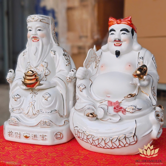 Tượng Thần tài Thổ Địa Sứ Đức Hóa Cao Cấp Nhập Khẩu Đài Loan cao 25cm