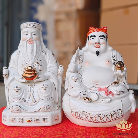 Tượng Thần tài Thổ Địa Sứ Đức Hóa Cao Cấp Nhập Khẩu Đài Loan cao 25cm