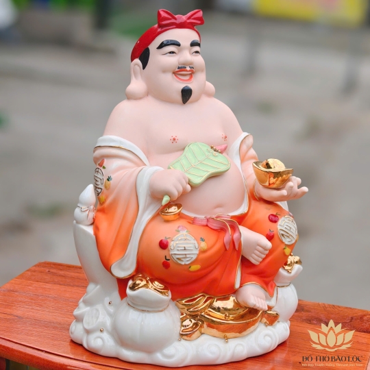 Tượng Thần Tài Thổ Địa sứ đức hóa cao cao cấp nhiều kích cỡ (4 màu: Đỏ, Xanh, Vàng, Trắng)