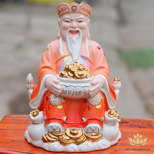 Tượng Thần Tài Thổ Địa sứ đức hóa cao cao cấp nhiều kích cỡ (4 màu: Đỏ, Xanh, Vàng, Trắng)