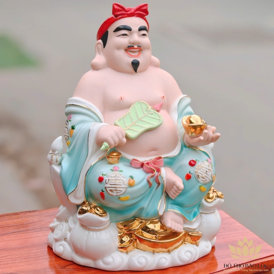 Tượng Thần Tài Thổ Địa sứ đức hóa cao cao cấp nhiều kích cỡ (4 màu: Đỏ, Xanh, Vàng, Trắng)