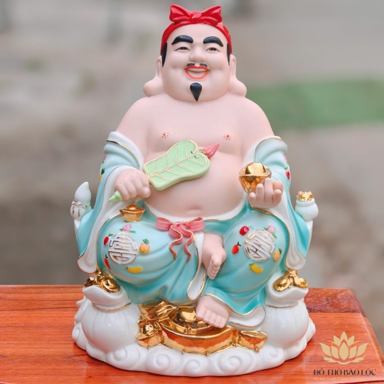 Tượng Thần Tài Thổ Địa sứ đức hóa cao cao cấp nhiều kích cỡ (4 màu: Đỏ, Xanh, Vàng, Trắng)