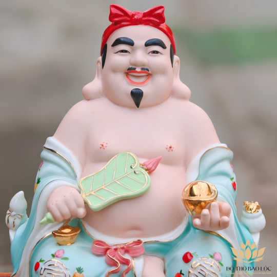 Tượng Thần Tài Thổ Địa sứ đức hóa cao cao cấp nhiều kích cỡ (4 màu: Đỏ, Xanh, Vàng, Trắng)